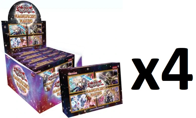 Yu-Gi-Oh 2022 Magnificent Mavens Holiday Box DISPLAY Box CASE (4 Display Boxes)